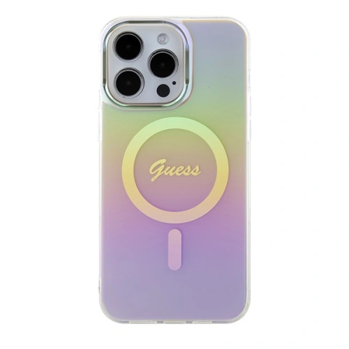 Buy Guess GUHMP15XHITSP Apple iPhone 15 Pro Max hardcase IML Iridescent MagSafe pink - GUE2889 - {ean13} - Home Screen Store Europe