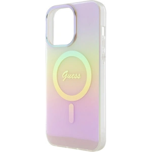 Buy Guess GUHMP15XHITSP Apple iPhone 15 Pro Max hardcase IML Iridescent MagSafe pink - GUE2889 - {ean13} - Home Screen Store Europe