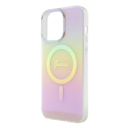 Buy Guess GUHMP15XHITSP Apple iPhone 15 Pro Max hardcase IML Iridescent MagSafe pink - GUE2889 - {ean13} - Home Screen Store Europe