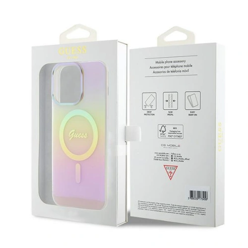 Buy Guess GUHMP15XHITSP Apple iPhone 15 Pro Max hardcase IML Iridescent MagSafe pink - GUE2889 - {ean13} - Home Screen Store Europe