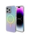 Etui Guess GUHMP15XHITSQ Apple iPhone 15 Pro Max keménytok IML Iridescent MagSafe türkiz/turquoise