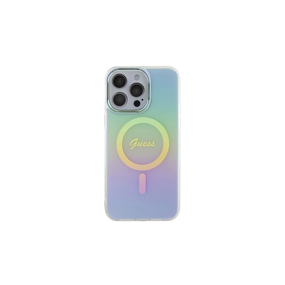 Etui Guess GUHMP15XHITSQ Apple iPhone 15 Pro Max hardcase IML Iridescent MagSafe turkusowy/turquoise
