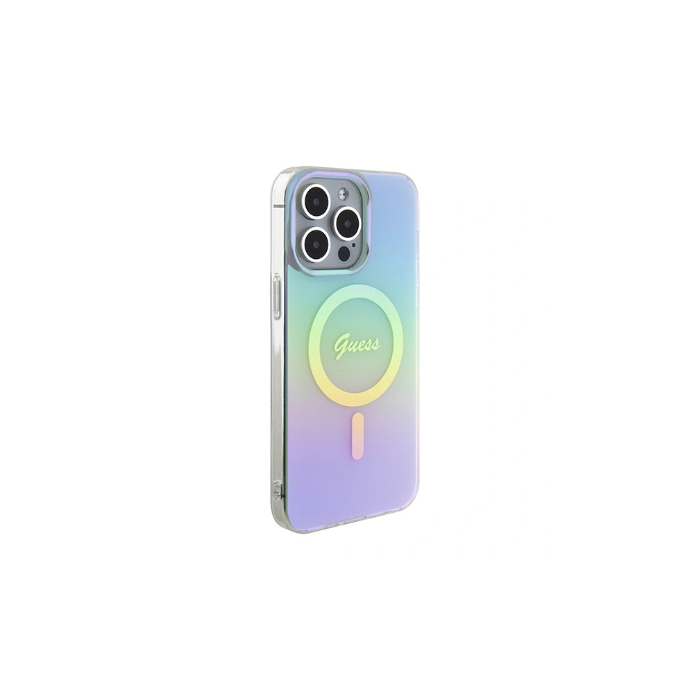 Etui Guess GUHMP15XHITSQ Apple iPhone 15 Pro Max hardcase IML Iridescent MagSafe turkusowy/turquoise