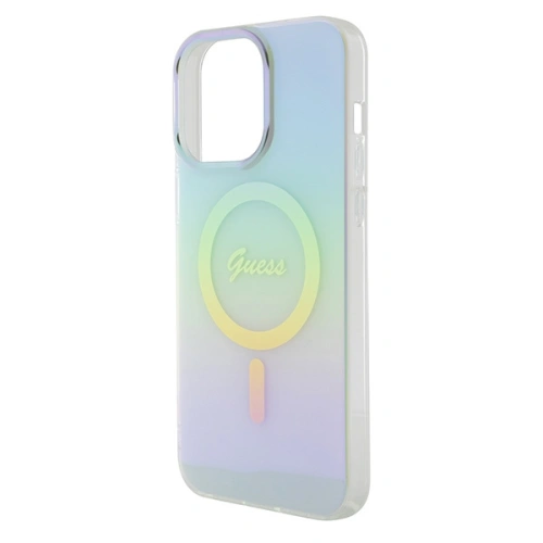 Kup Case Guess GUHMP15XHITSQ Apple iPhone 15 Pro Max Hardcase IML Iridescent MagSafe türkis/turquoise - GUE2890 - {ean13} - Sklep Home Screen