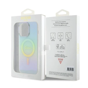 Buy Guess GUHMP15XHITSQ Apple iPhone 15 Pro Max hardcase IML Iridescent MagSafe turquoise - GUE2890 - {ean13} - Home Screen Store Europe