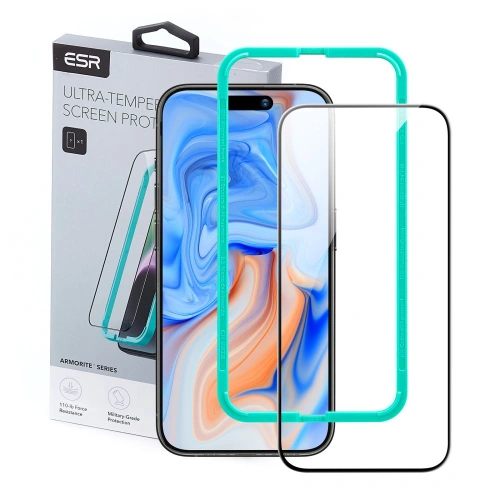 Kup ESR Apple Sticlă temperată Armorite iPhone 15 negru - ESR733 - {ean13} - Sklep Home Screen