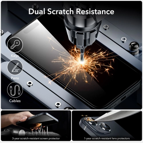 Kup ESR Apple Sticlă temperată Armorite iPhone 15 negru - ESR733 - {ean13} - Sklep Home Screen