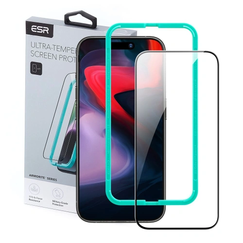 Kup Gehärtetes Glas ESR Armorite Apple iPhone 15 Pro Max Schwarz - ESR736 - {ean13} - Sklep Home Screen