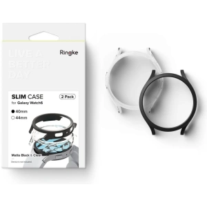Kup Etui Ringke Slim Samsung Galaxy Watch 6 40mm Clear & Black [2 PACK] - RGK1830 - {ean13} - Sklep Home Screen