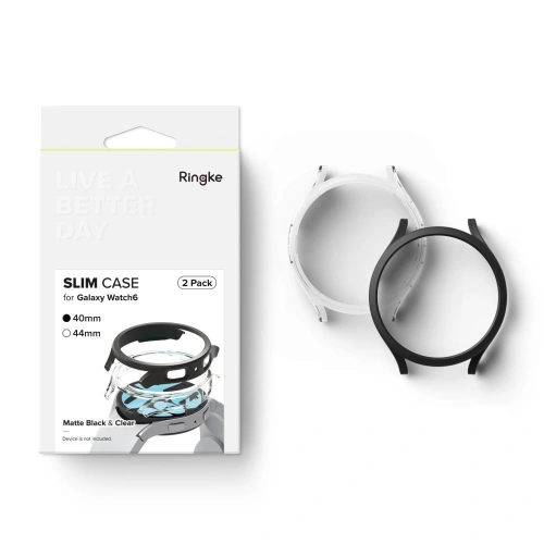 Kup Case Ringke Slim Samsung Galaxy Watch 6 40mm Klar & Schwarz [2 PACK] - RGK1830 - {ean13} - Sklep Home Screen