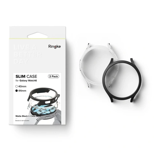 Kup Ringke Samsung Carcasă Slim Galaxy Watch 6 44mm transparentă și neagră [2 PACK] - RGK1831 - {ean13} - Sklep Home Screen