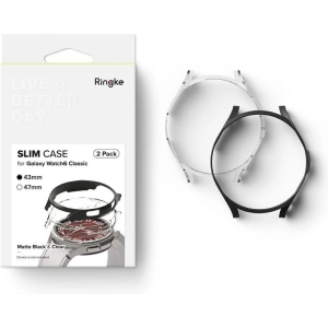 Kup Etui Ringke Slim Samsung Galaxy Watch 6 Classic 43mm Clear & Black [2 PACK] - RGK1832 - {ean13} - Sklep Home Screen