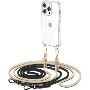 Etui Tech-Protect Flexair Chain MagSafe Apple iPhone 15 Pro Black & Beige