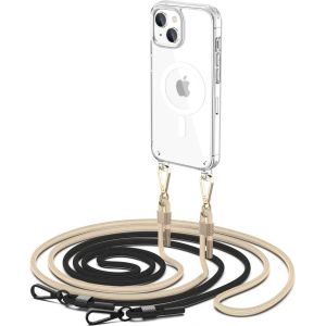Etui Tech-Protect Flexair Chain MagSafe Apple iPhone 15 Plus / 14 Plus Black & Beige