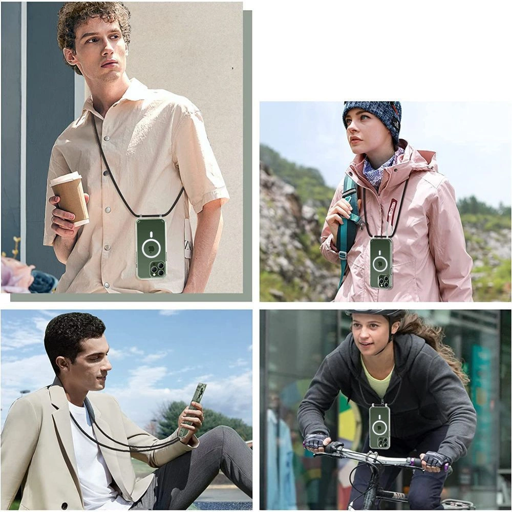 Etui Tech-Protect Flexair Chain MagSafe Apple iPhone 15 Plus / 14 Plus Black & Beige