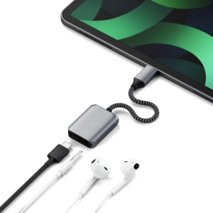 Buy Satechi USB-C to Audio / USB-C aluminum adapter for USB-C PD 3.0 jack 3.5mm audio devices - STH90 - {ean13} - Home Screen Store Europe