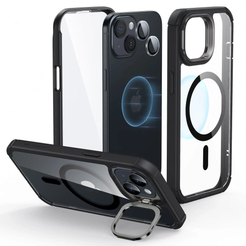 Kup ESR Apple Carcasă Armor Tough Kickstand HaloLock MagSafe iPhone 15 transparent/negru - ESR737 - {ean13} - Sklep Home Screen