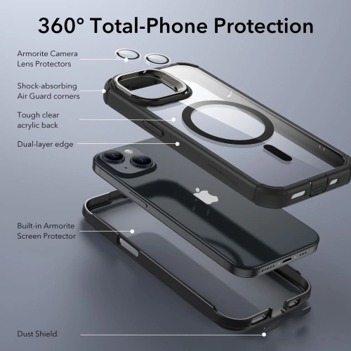 Kup Etui ESR Armor Tough Kickstand HaloLock MagSafe Apple iPhone 15 Clear/black - ESR737 - {ean13} - Sklep Home Screen