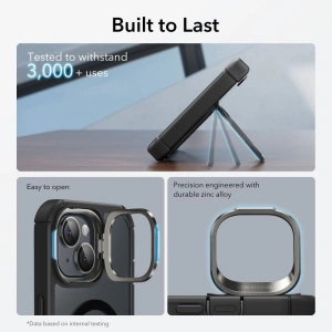 ESR Apple Carcasă Armor Tough Kickstand HaloLock MagSafe iPhone 15 transparent/negru
