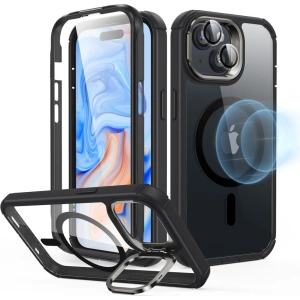 ESR Apple Carcasă Armor Tough Kickstand HaloLock MagSafe iPhone 15 Plus / 14 Plus Clar / negru