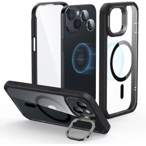 ESR Apple Carcasă Armor Tough Kickstand HaloLock MagSafe iPhone 15 Plus / 14 Plus Clar / negru