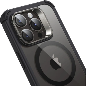 ESR Apple Carcasă Armor Tough Kickstand HaloLock MagSafe iPhone 15 Pro transparent/negru