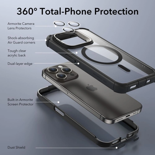 Kup Etui ESR Armor Tough Kickstand HaloLock MagSafe Apple iPhone 15 Pro Átlátszó/fekete - ESR739 - {ean13} - Sklep Home Screen