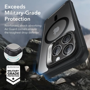 ESR Apple Carcasă Armor Tough Kickstand HaloLock MagSafe iPhone 15 Pro transparent/negru