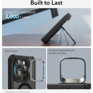 ESR Apple Carcasă Armor Tough Kickstand HaloLock MagSafe iPhone 15 Pro transparent/negru