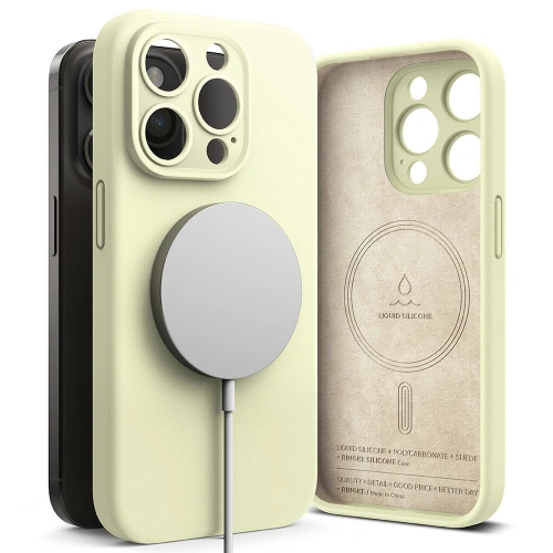 Kup Ringke Apple Caz Silicone Magnetic MagSafe iPhone 15 Pro Max Sunny Lime - RGK1842 - {ean13} - Sklep Home Screen