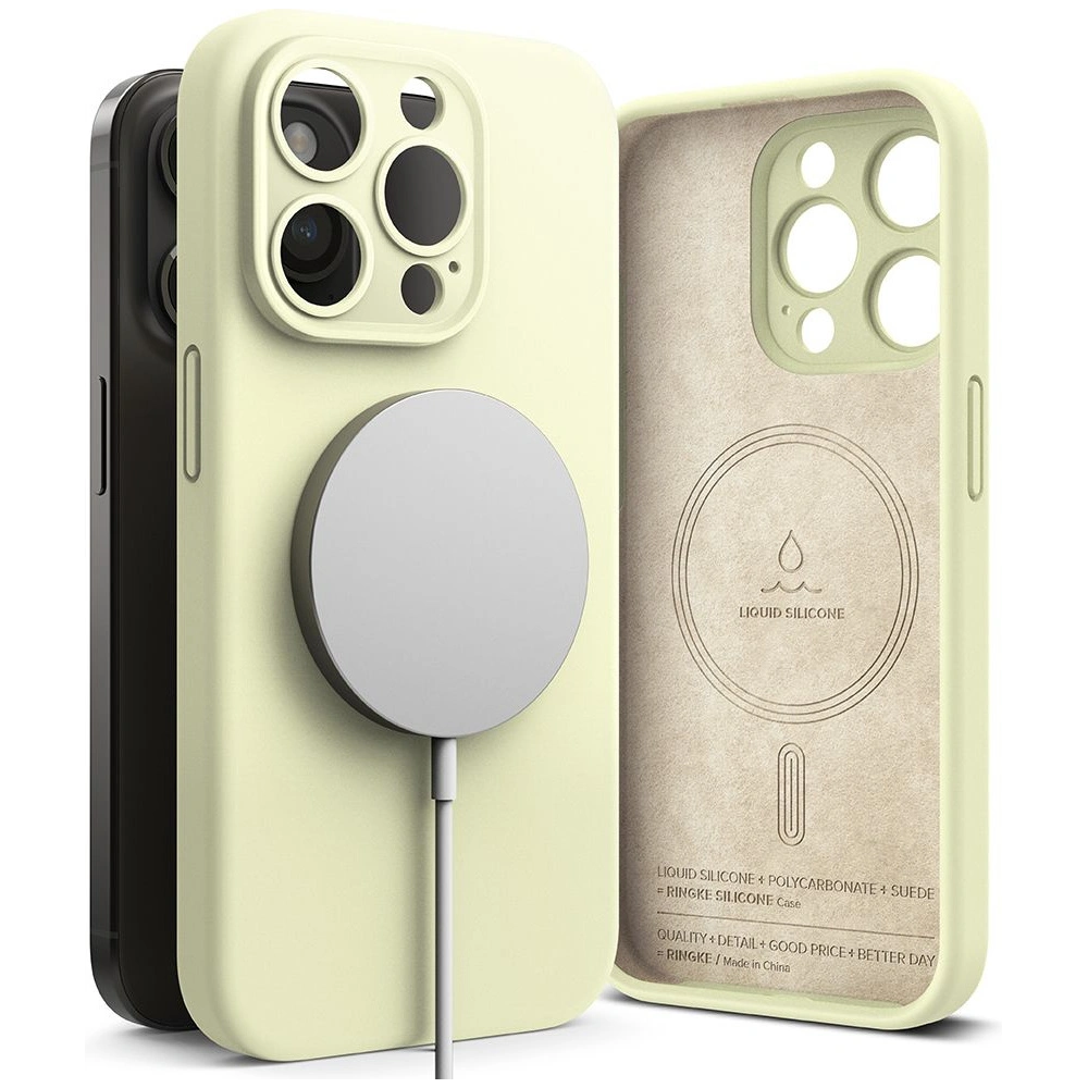 Etui Ringke Silicone Magnetic MagSafe Apple iPhone 15 Pro Max Sunny Lime