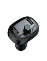 Baseus T-Typed FM Transmitter with Bluetooth function/USB Port/MicroSD Card Slot Blue