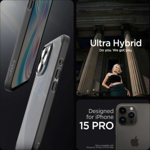 Kup Case Spigen Ultra Hybrid Apple iPhone 15 Pro Max Frost Schwarz - SPN2950 - {ean13} - Sklep Home Screen