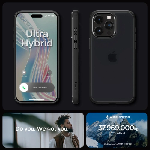 Kup Case Spigen Ultra Hybrid Apple iPhone 15 Pro Max Frost Schwarz - SPN2950 - {ean13} - Sklep Home Screen