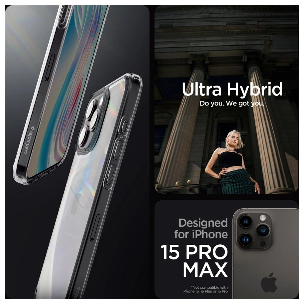 Etui Spigen Ultra Hybrid Apple iPhone 15 Pro Max Space Crystal