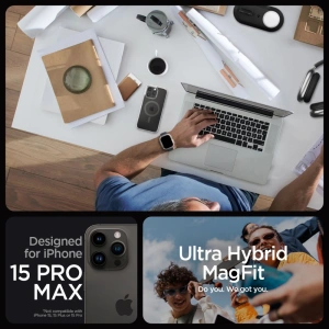 Buy Spigen Ultra Hybrid Mag MagSafe Apple iPhone 15 Pro Max Graphite - SPN2954 - {ean13} - Home Screen Store Europe