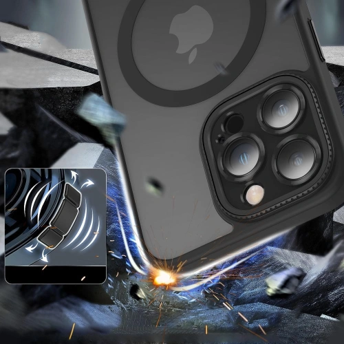 Kup Case Tech-Protect MagMat Cam+ MagSafe Apple iPhone 15 Pro Max Matt Schwarz - THP2319 - {ean13} - Sklep Home Screen