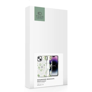 Etui Tech-Protect MagMood MagSafe Apple iPhone 15 White Daisy