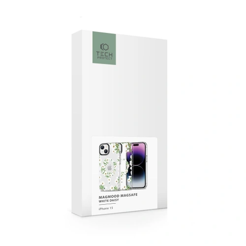 Kup Tech-Protect Apple Husă MagMood MagSafe iPhone 15 White Daisy - THP2320 - {ean13} - Sklep Home Screen