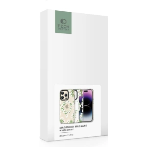 Etui Tech-Protect MagMood MagSafe Apple iPhone 15 Pro White Daisy