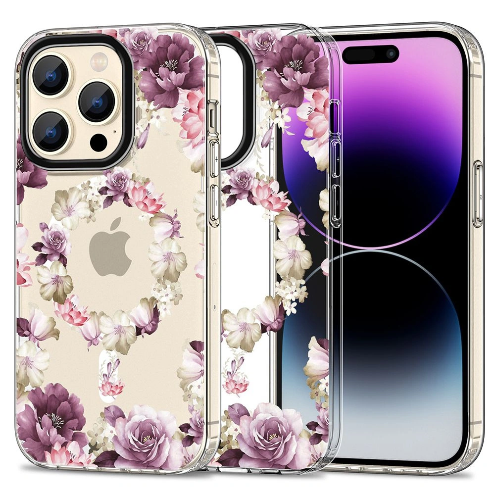 Etui Tech-Protect MagMood MagSafe Apple iPhone 15 Pro Rose Floral