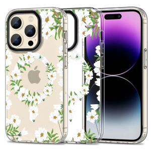 Kup Tech-Protect Apple Husă MagMood MagSafe iPhone 15 Pro Max White Daisy - THP2328 - {ean13} - Sklep Home Screen