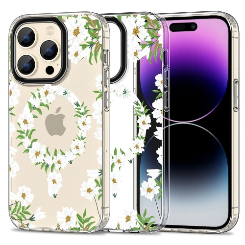 Buy Tech-Protect MagMood MagSafe Apple iPhone 15 Pro Max White Daisy - THP2328 - {ean13} - Home Screen Store Europe