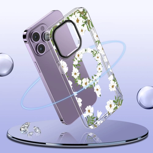 Buy Tech-Protect MagMood MagSafe Apple iPhone 15 Pro Max White Daisy - THP2328 - {ean13} - Home Screen Store Europe