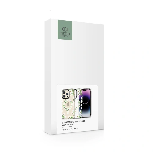 Buy Tech-Protect MagMood MagSafe Apple iPhone 15 Pro Max White Daisy - THP2328 - {ean13} - Home Screen Store Europe