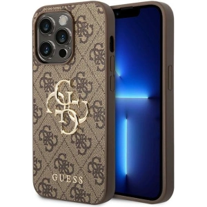Etui Guess GUHCP15L4GMGBR Apple iPhone 15 Pro hardcase 4G Big Metal Logo brązowy/brown