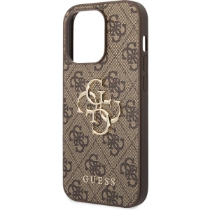 Etui Guess GUHCP15L4GMGBR Apple iPhone 15 Pro hardcase 4G Big Metal Logo brązowy/brown