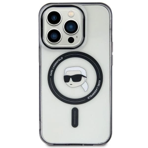 Etui Karl Lagerfeld KLHMP15MHKHNOTK Apple iPhone 15 Plus / 14 Plus hardcase IML Karl`s Head MagSafe transparent