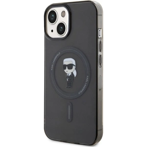 Etui Karl Lagerfeld KLHMP15SHFCKNOK Apple iPhone 15 hardcase IML Ikonik MagSafe czarny/black