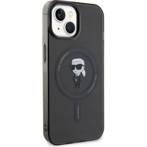 Etui Karl Lagerfeld KLHMP15SHFCKNOK Apple iPhone 15 hardcase IML Ikonik MagSafe czarny/black